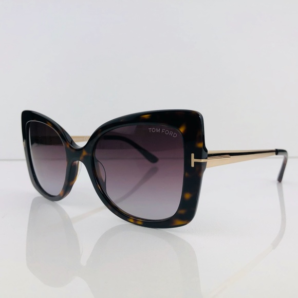 New TOM FORD Gianna Butterfly Havana Sunglasses - Picture 6 of 16